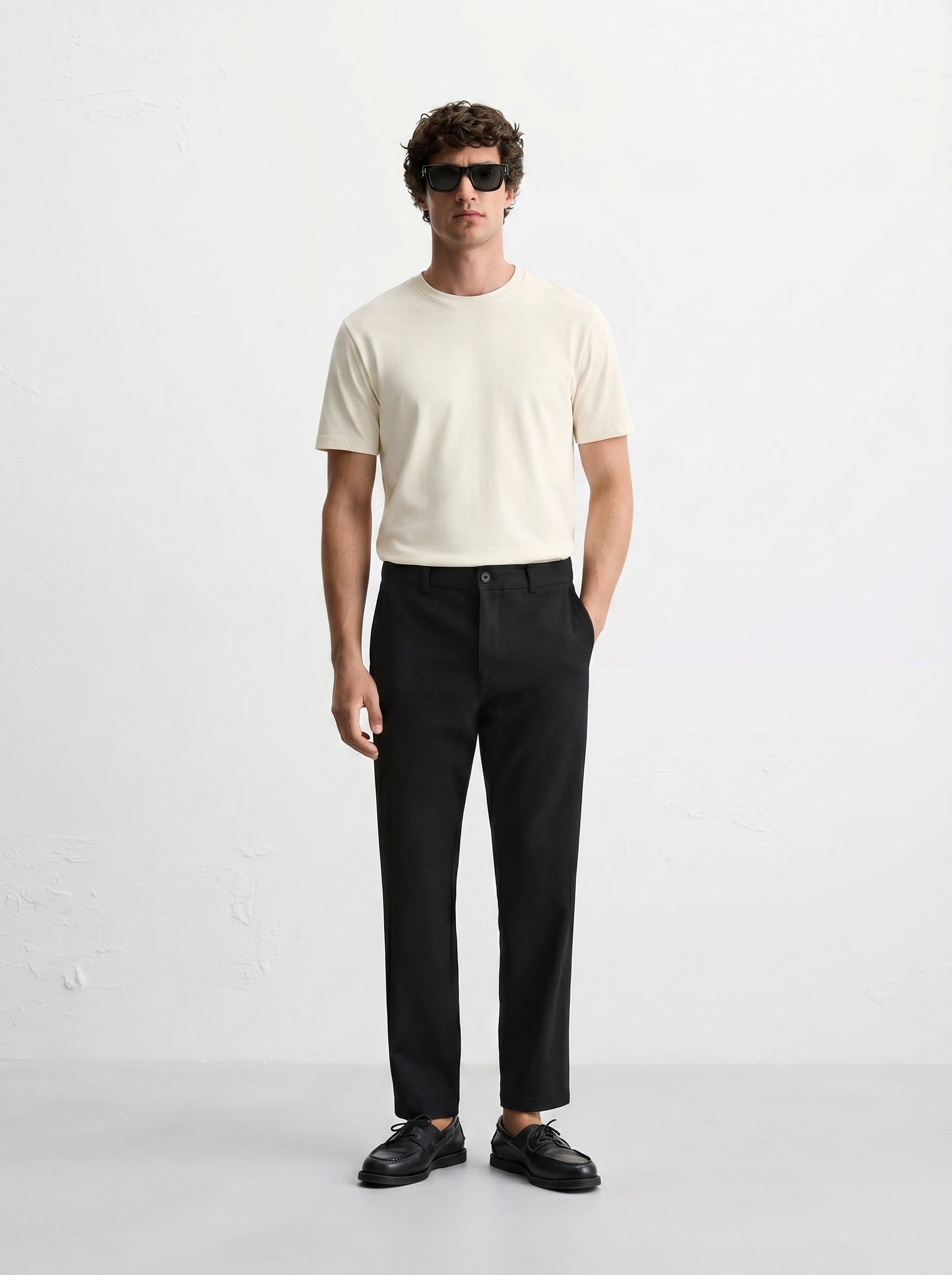 No Fade Black Chinos Cotton Pants