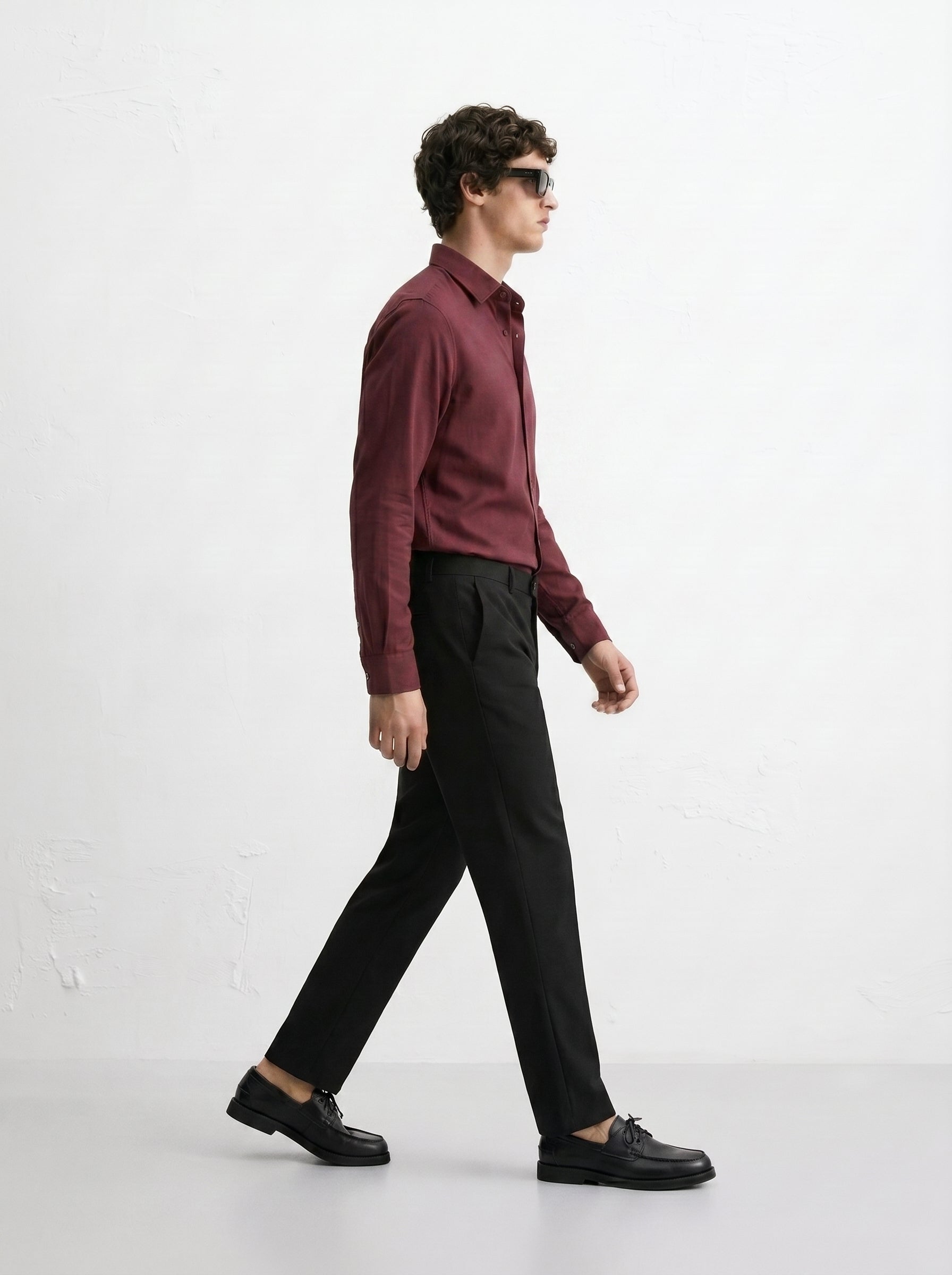 No Fade Black Chinos Cotton Pants