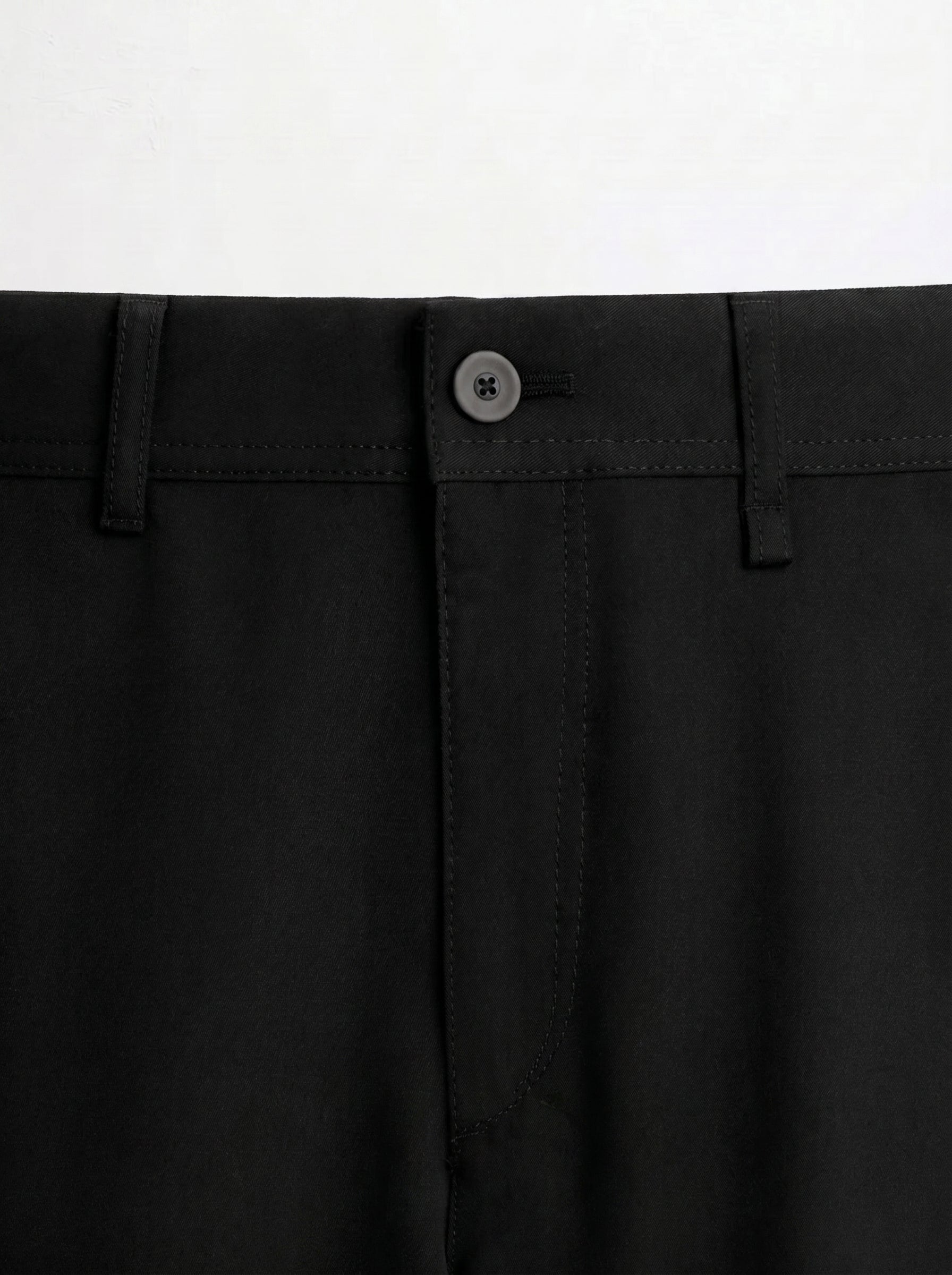 No Fade Black Chinos Cotton Pants