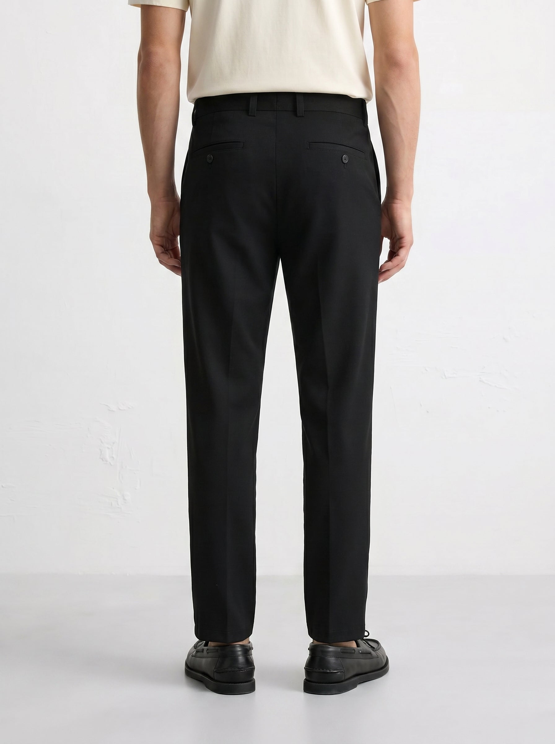 No Fade Black Chinos Cotton Pants