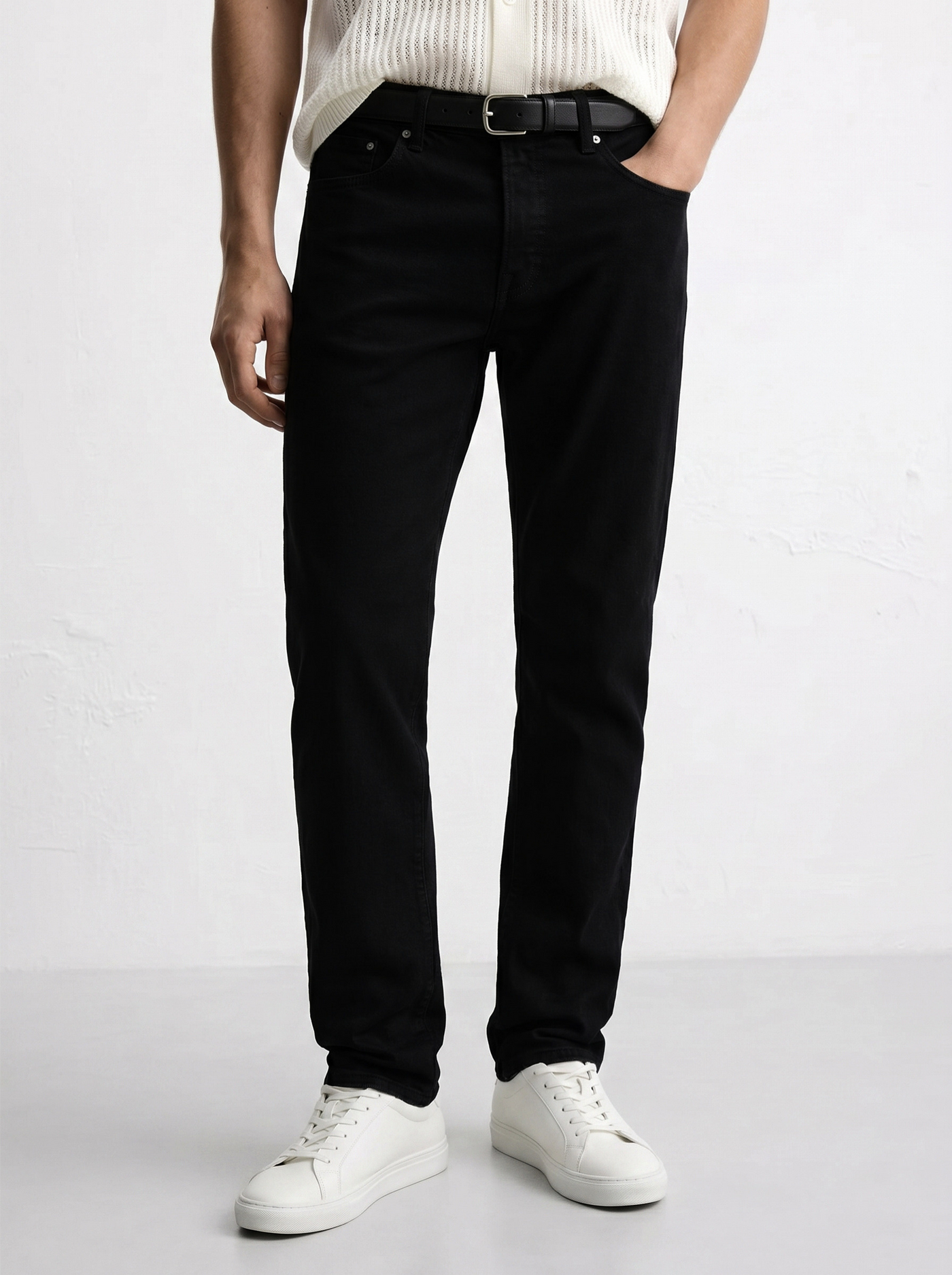 No Fade Black Jeans for Men