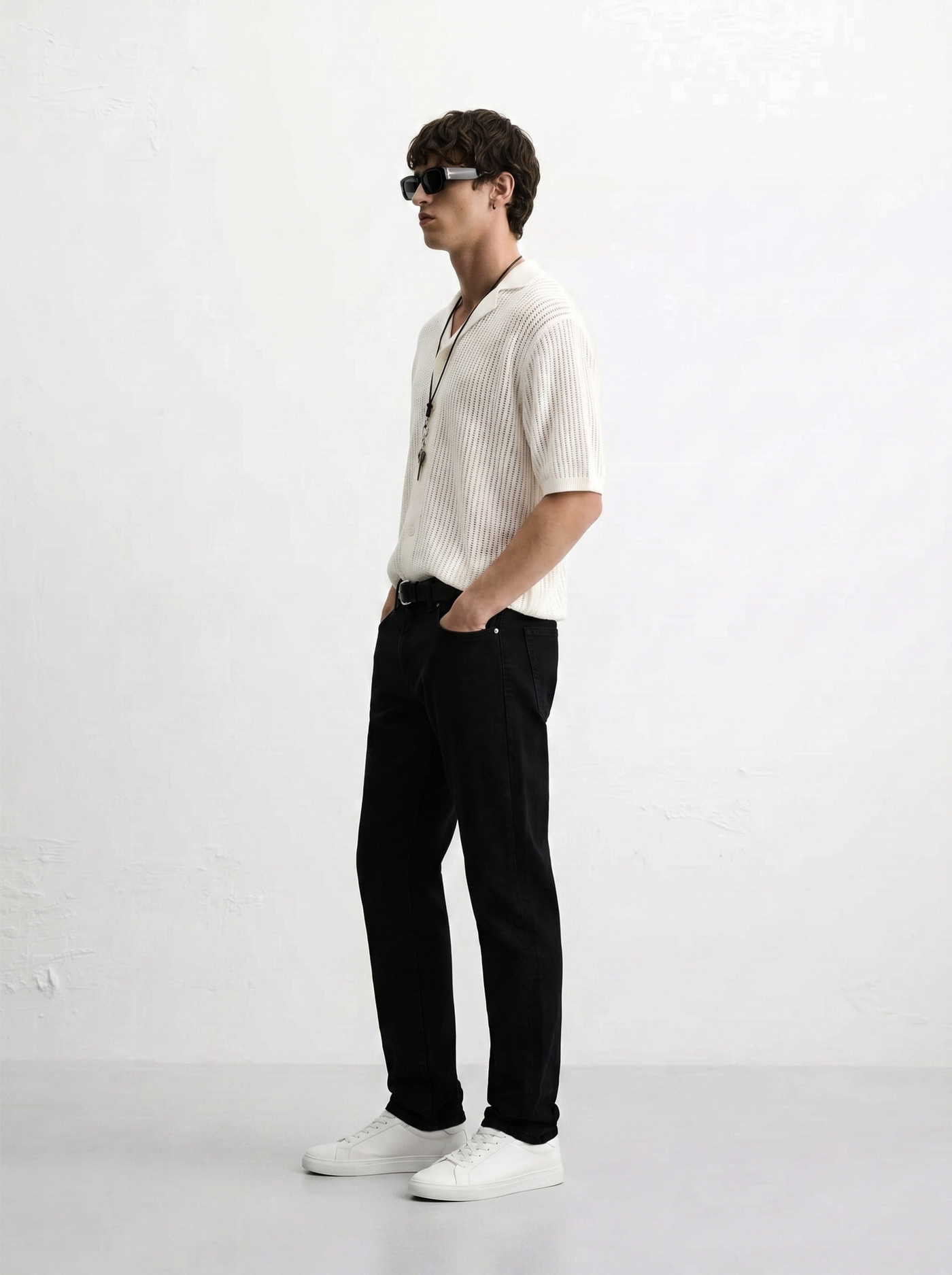 No Fade Black Jeans for Men