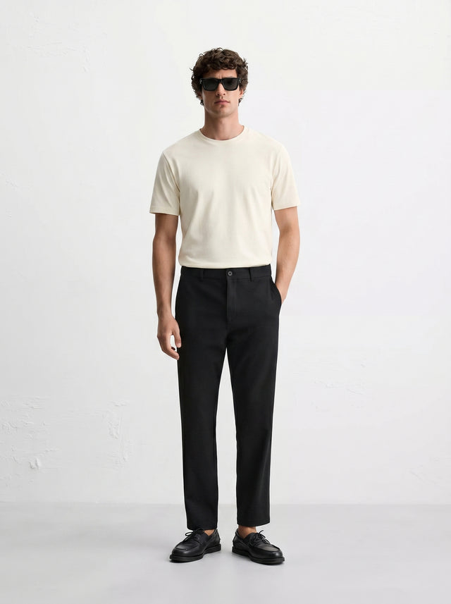 No Fade Black Chinos Cotton Pants
