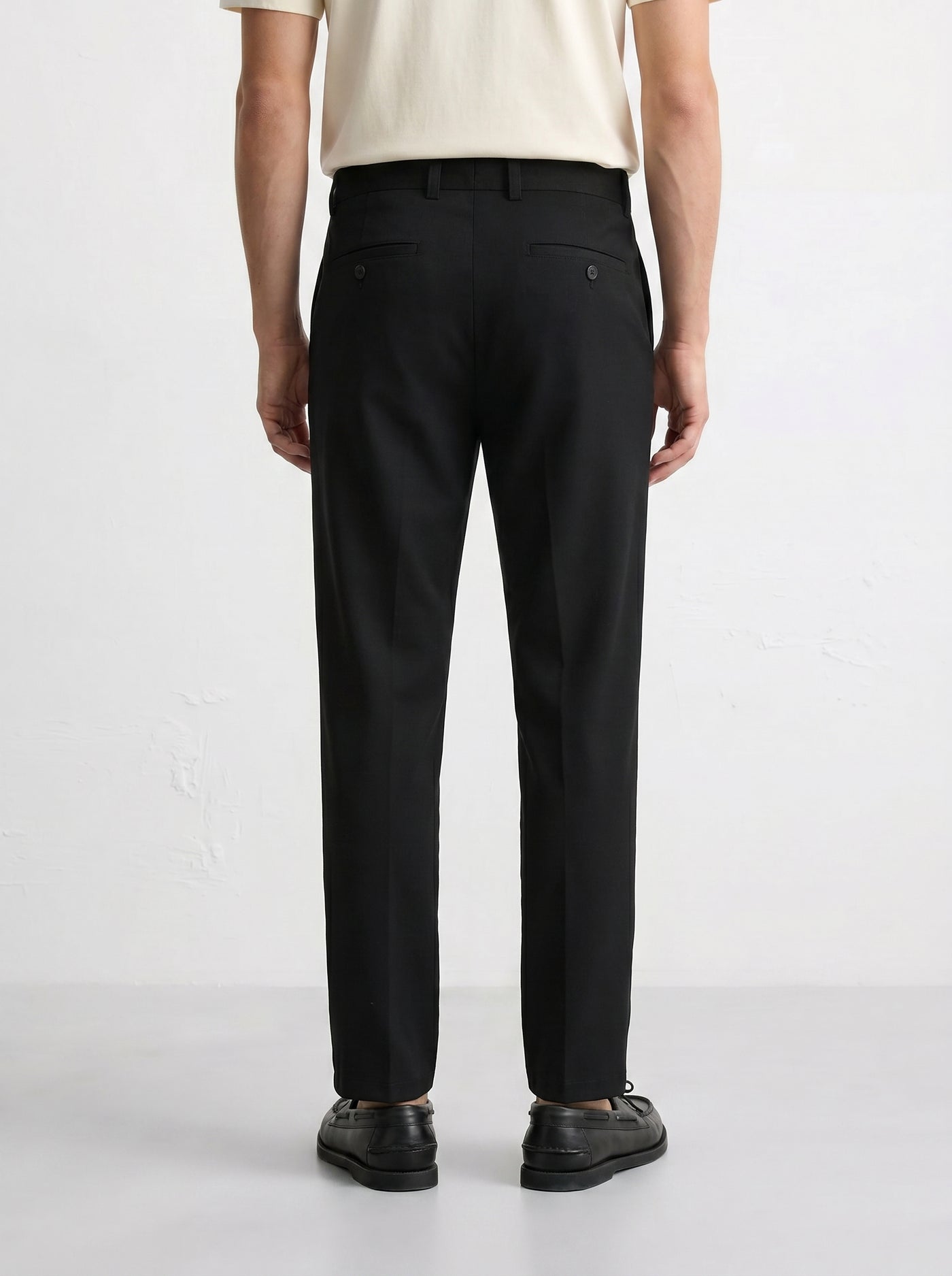 No Fade Black Chinos Cotton Pants