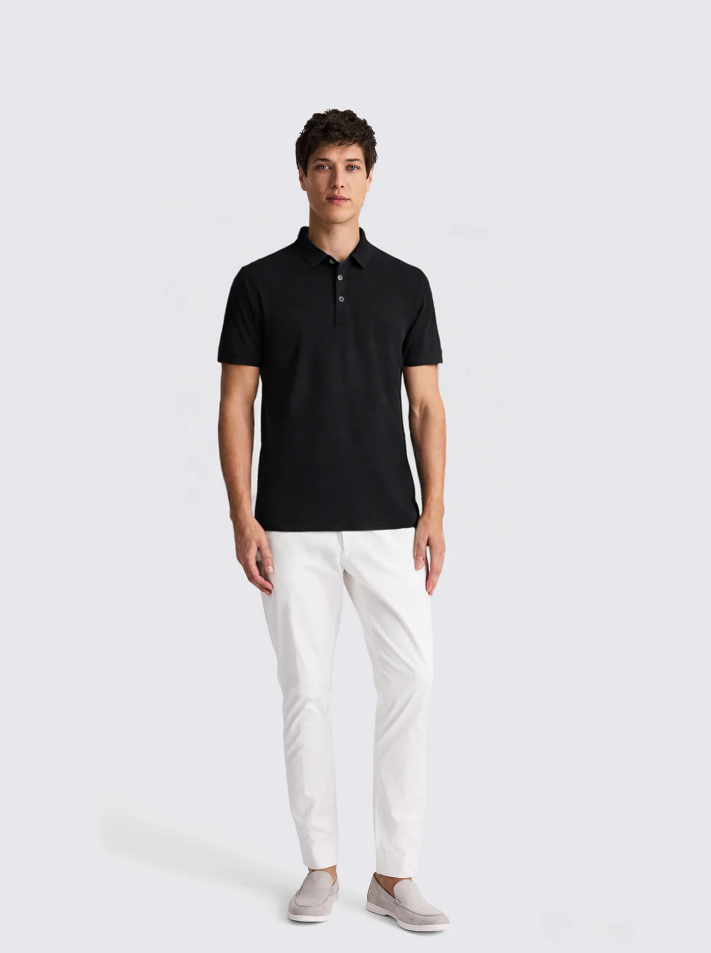 No Fade Black Polo Shirt for Men