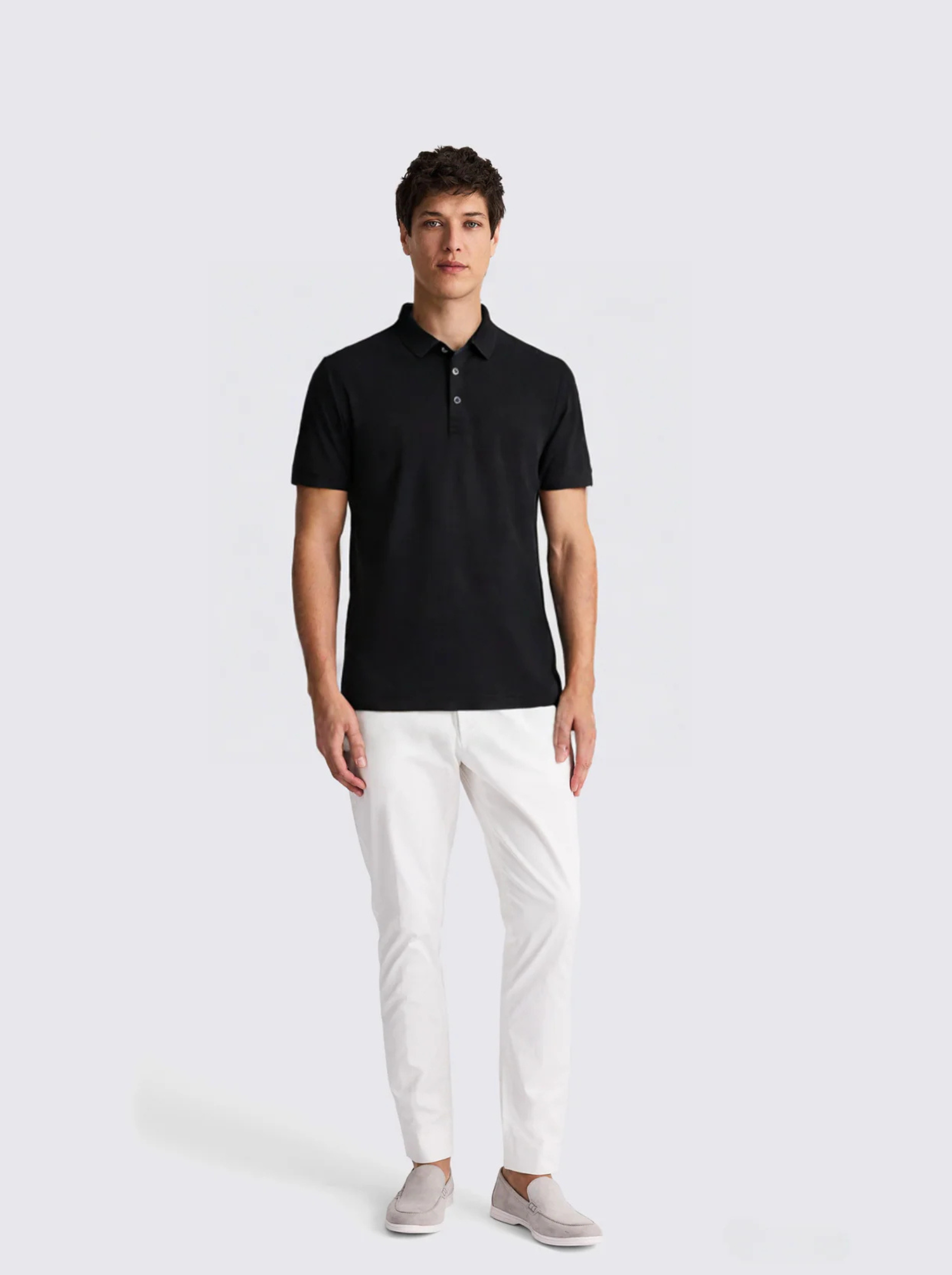 No Fade Black Polo Shirt for Men