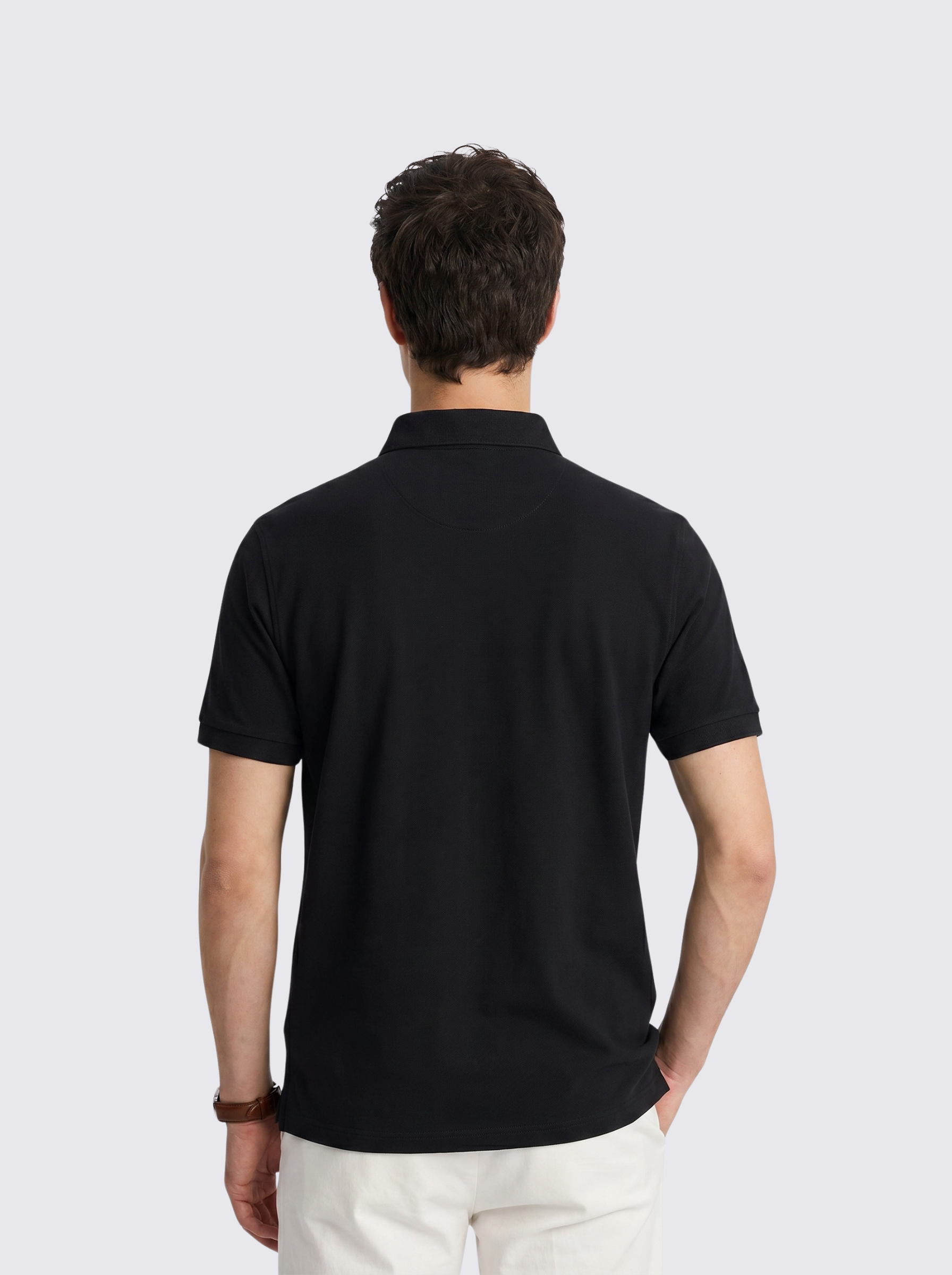 No Fade Black Polo Shirt for Men