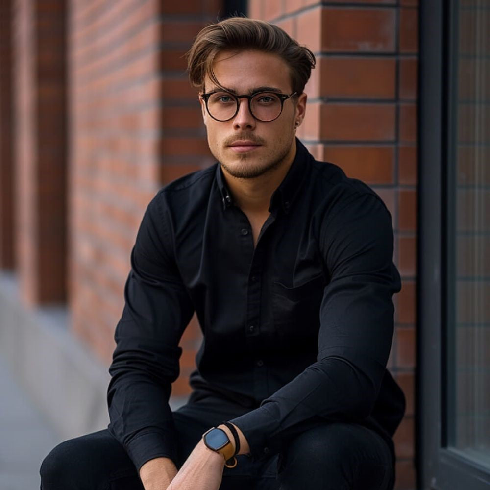 black shirt for men